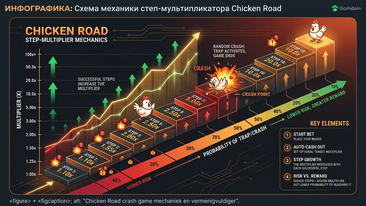 Chicken Road crash game mechaniek en vermenigvuldiger