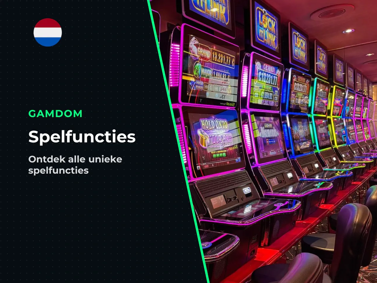 Dynamiet en feature-symbolen. Naast upgrades en