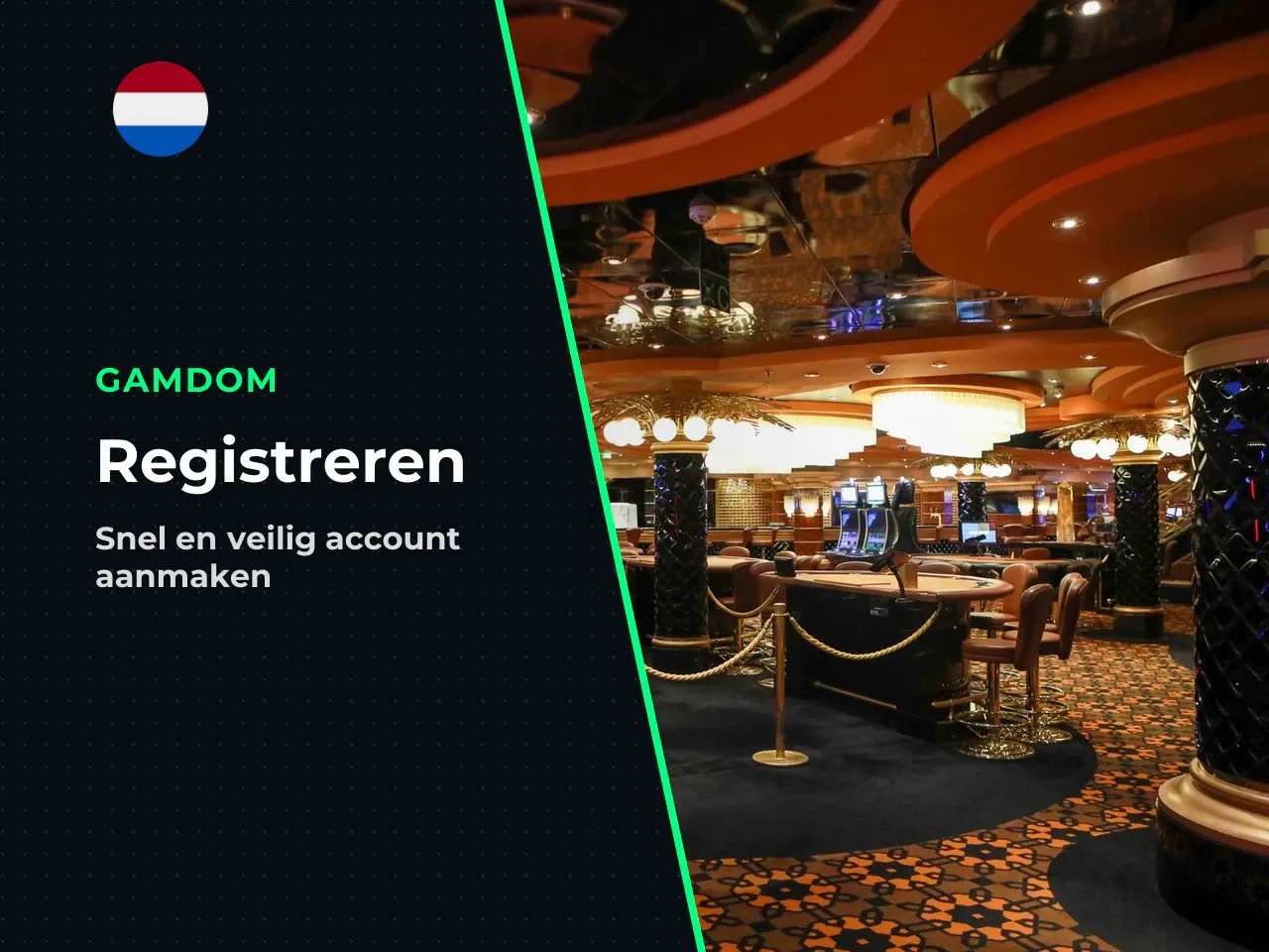 Stappenplan registreren op Gamdom. 1. Navigatie