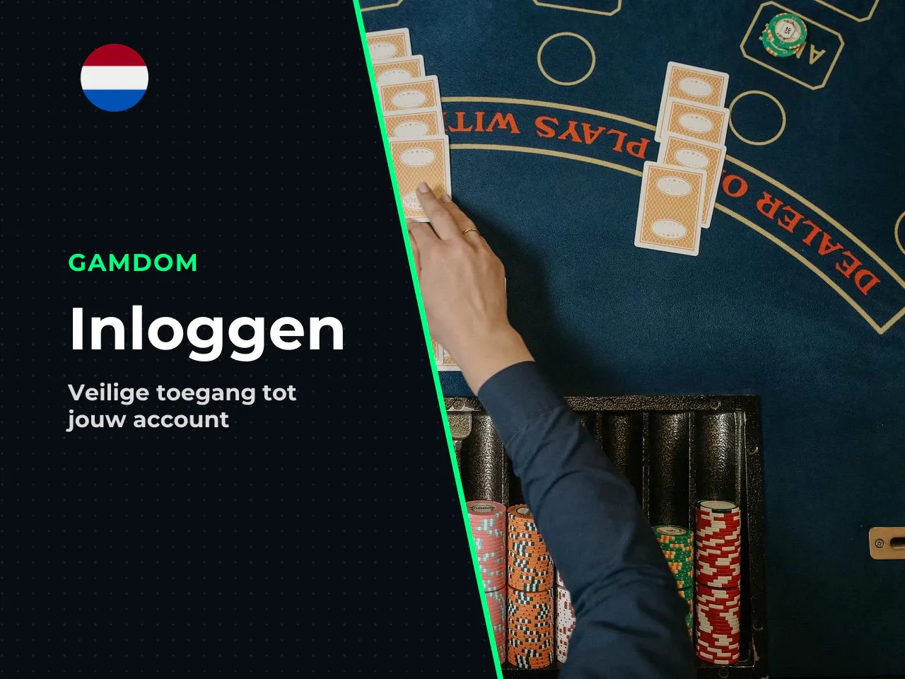 Mediablok screenshot met annotatie. Bestandsnaam gamdom-login-interface.webp