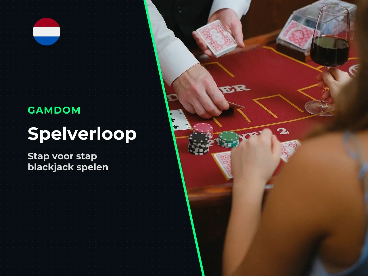 Stappenplan van een online blackjack hand